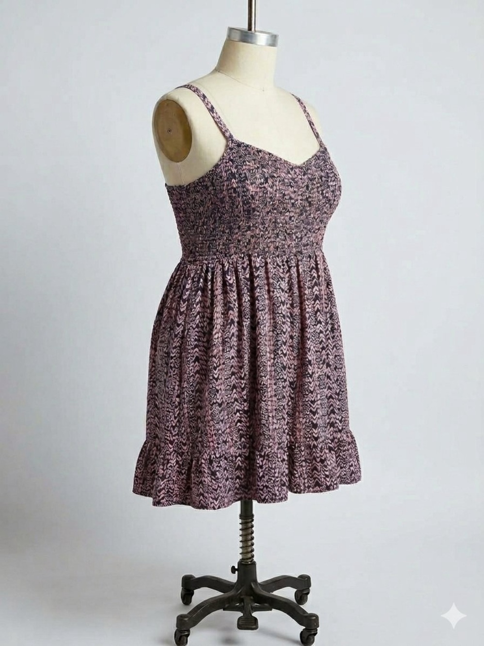 torrid Mauve Floral Smocked Mini Dress